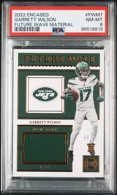 2022 Panini Encased Garrett Wilson Future Wave Materials #FWM7 card image