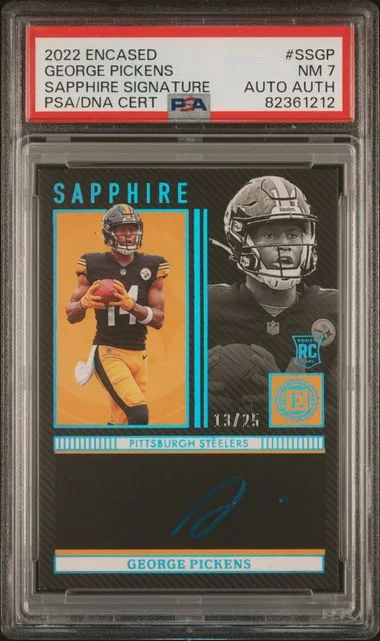 2022 Panini Encased George Pickens Sapphire Signatures #SS-GP card image