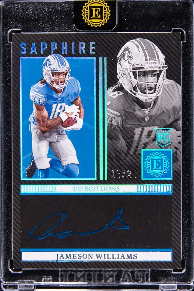 2022 Panini Encased Jameson Williams Sapphire Signatures #SS-JW card image