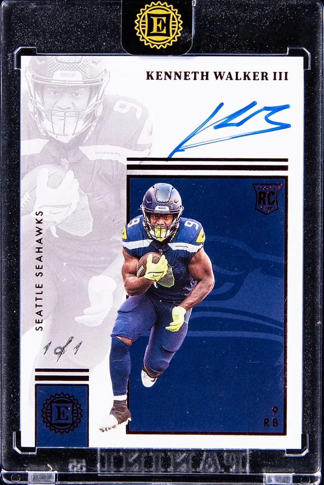 2022 Panini Encased Kenneth Walker III Autographs Red #114 card image