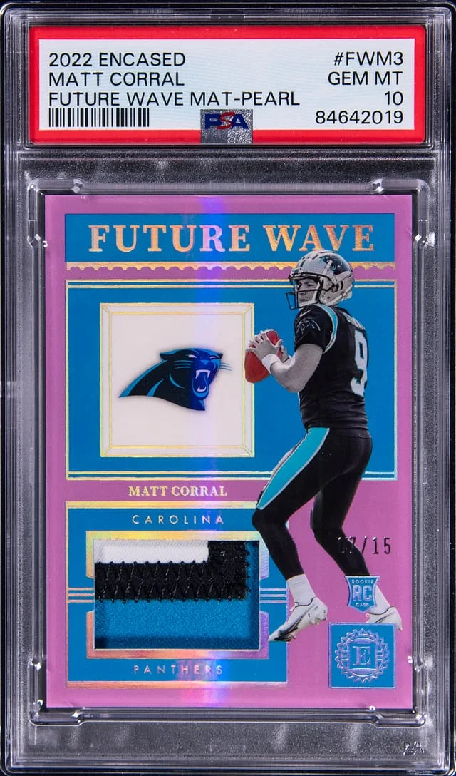 2022 Panini Encased Matt Corral Future Wave Material Pearl #FWM-3 card image
