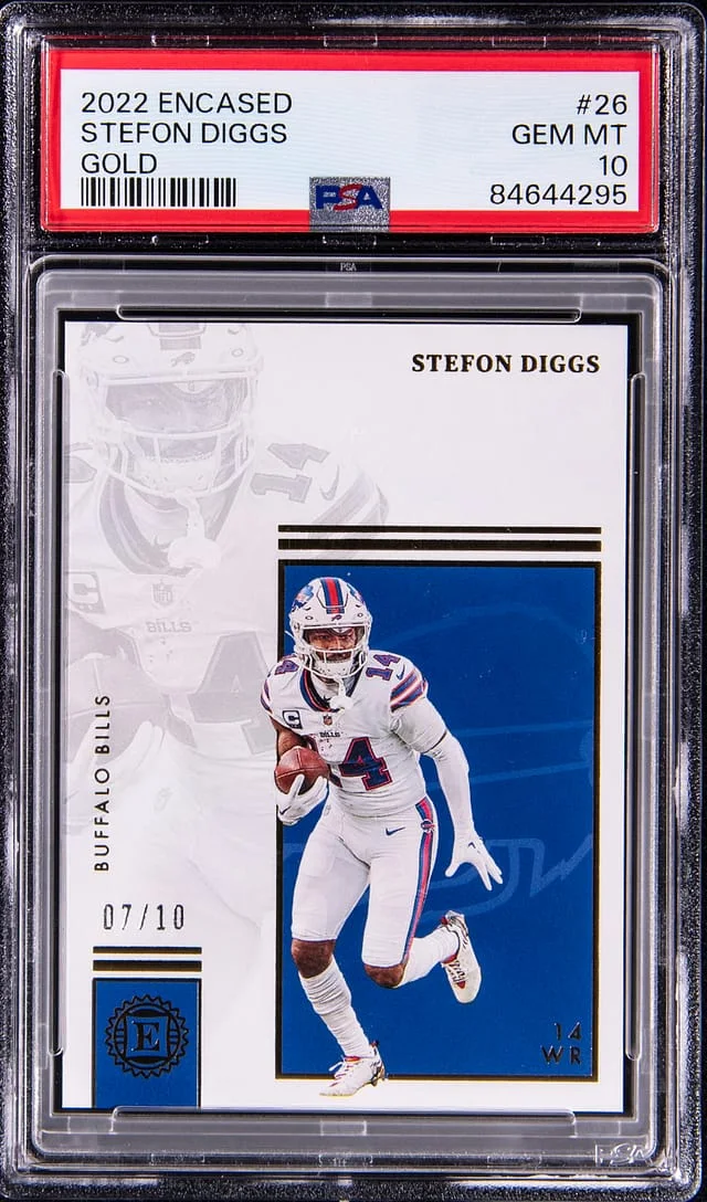2022 Panini Encased Stefon Diggs Gold #26 card image