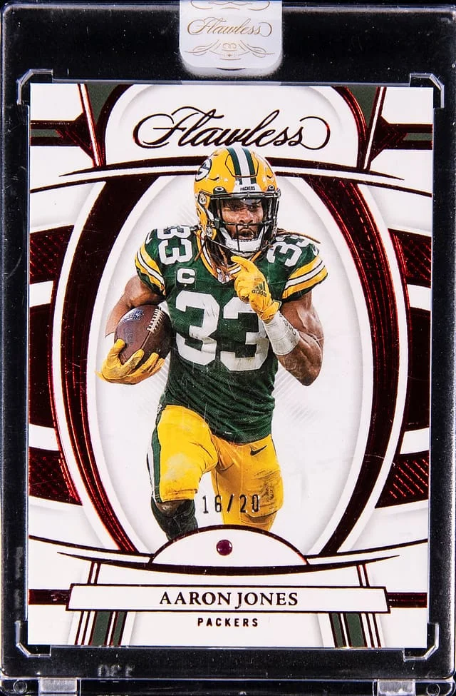 2022 Panini Flawless Aaron Jones Ruby #24 card image