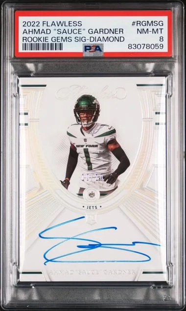 2022 Panini Flawless Ahmad Sauce Gardner Gems Signatures Diamond #RGMSG card image