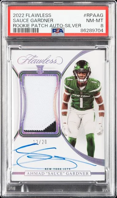 2022 Panini Flawless Ahmad Sauce Gardner Patch Autographs Silver #RPA-AG card image