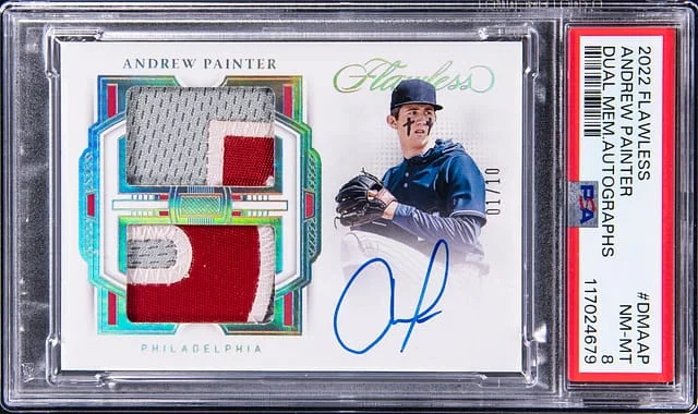 2022 Panini Flawless Andrew Painter Dual Memorabilia Autographs #DMA-AP card image
