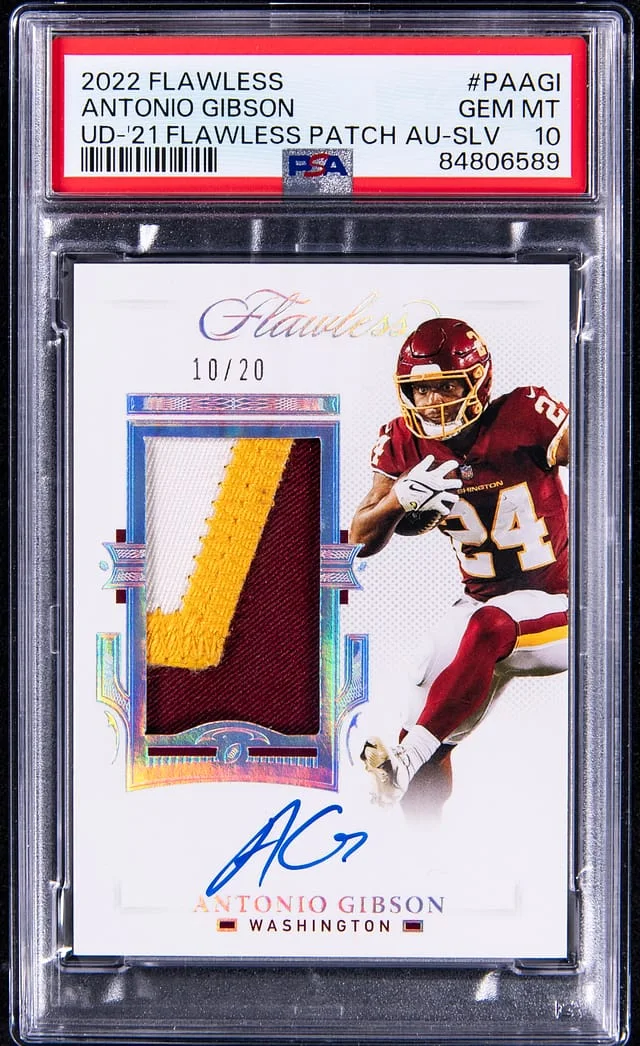 2022 Panini Flawless Antonio Gibson Update '21 Flawless Patch Autograph Silver #PA-AGI card image