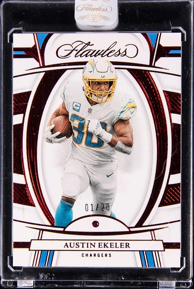 2022 Panini Flawless Austin Ekeler Ruby #34 card image