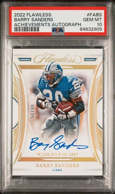 2022 Panini Flawless Barry Sanders Flawless Achievements Autographs #FA-BS card image