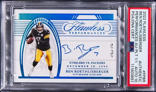 2022 Panini Flawless Ben Roethlisberger Performances Autographs Platinum #FP-BR card image