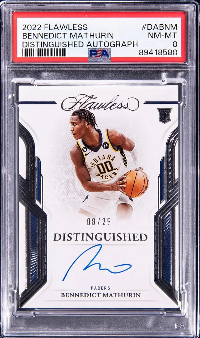 2022 Panini Flawless Bennedict Mathurin Distinguished Autograph #DABNM card image