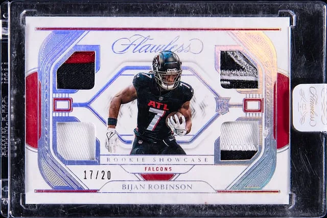 2022 Panini Flawless Bijan Robinson Patch - Panini Encased Showcase #RS-BRN card image
