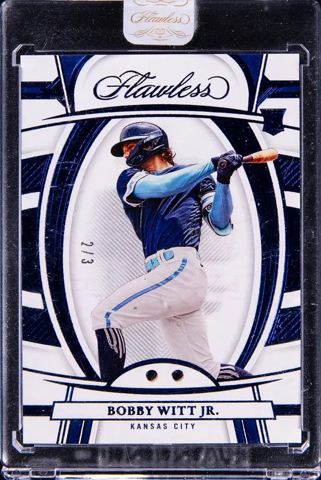 2022 Panini Flawless Bobby Witt Jr. Relic - Panini Encased Sapphire #47 card image