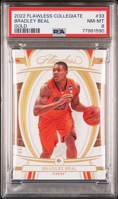 2022 Panini Flawless Bradley Beal Collegiate Gold #33 card image