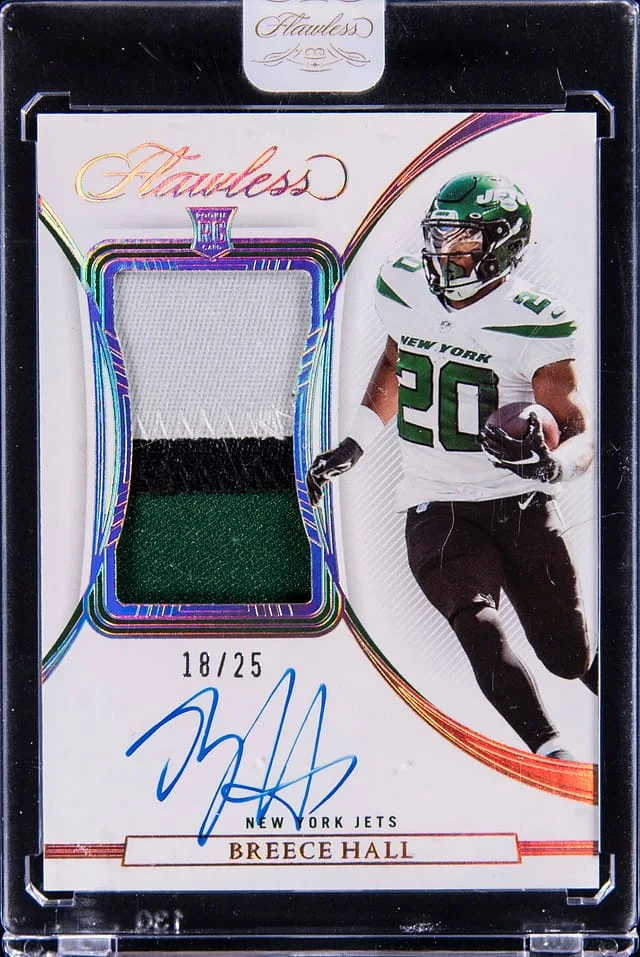 2022 Panini Flawless Breece Hall Patch Autographs #RPA-BH card image