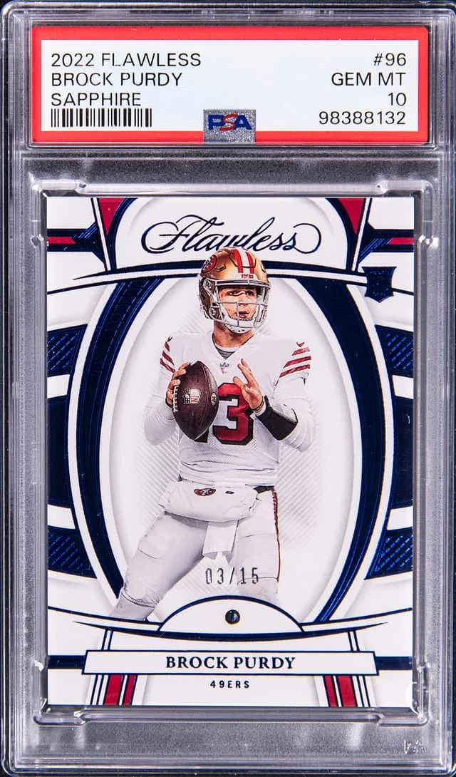 2022 Panini Flawless Brock Purdy Sapphire #96 card image