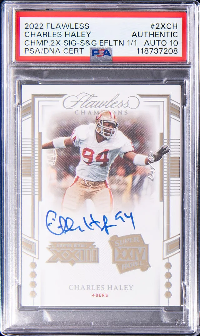 2022 Panini Flawless Charles Haley Champions 2x Signatures #2X-CH card image
