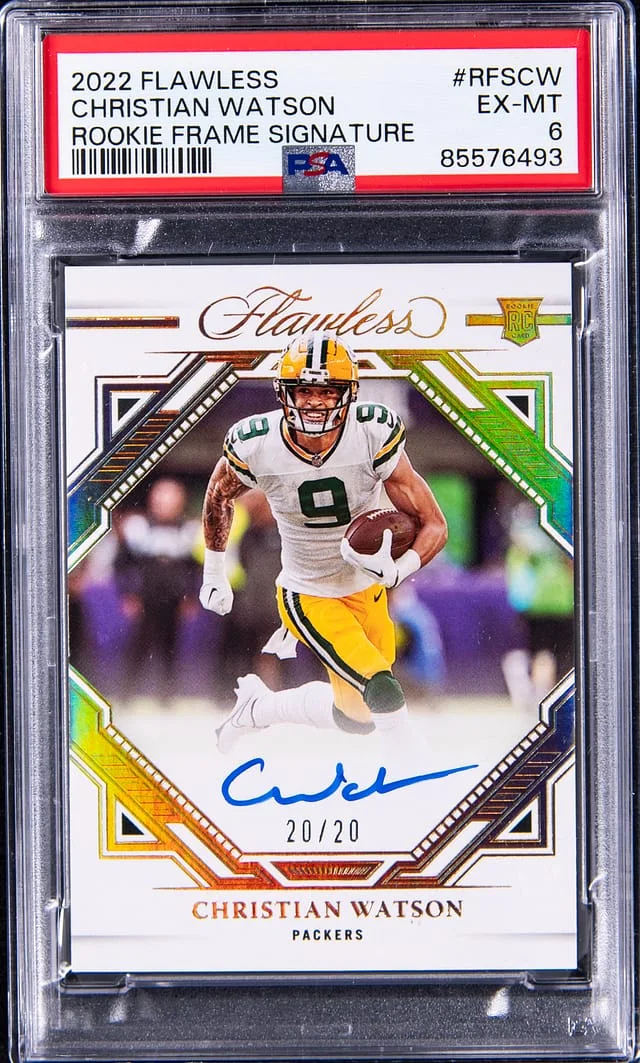 2022 Panini Flawless Christian Watson Frame Signature #RFS-CW card image