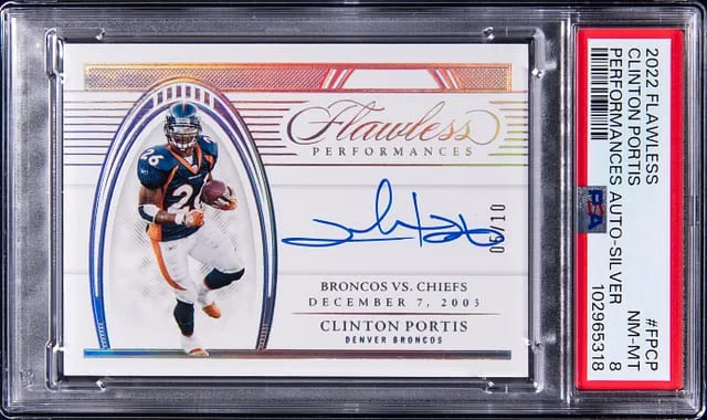 2022 Panini Flawless Clinton Portis Performances Autograph Silver #FP-CP card image