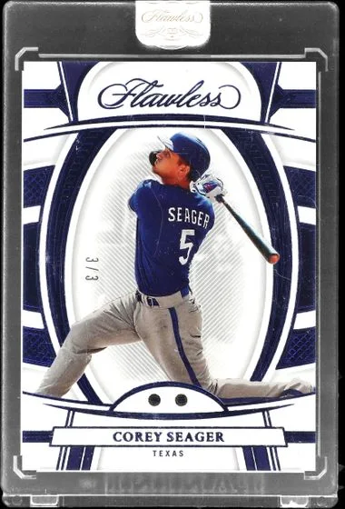 2022 Panini Flawless Corey Seager Base Gems Sapphire #17 card image