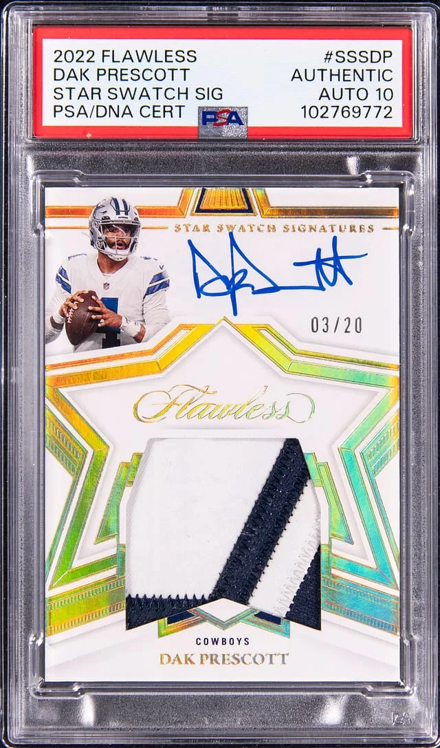 2022 Panini Flawless Dak Prescott Star Swatch Signature #SSS-DP card image
