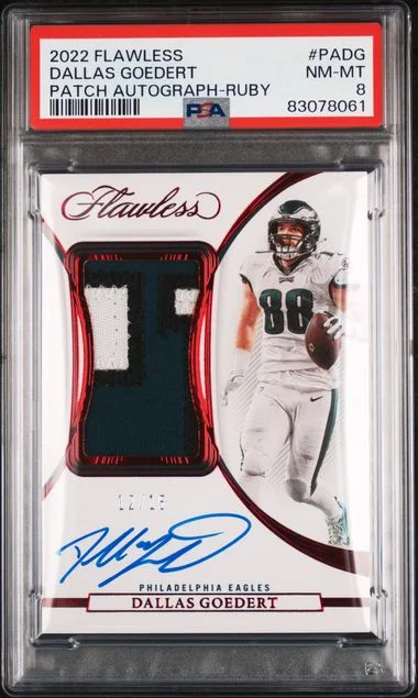 2022 Panini Flawless Dallas Goedert Patch Autographs Ruby #PADG card image