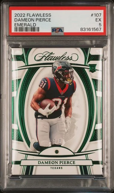 2022 Panini Flawless Dameon Pierce Emerald #107 card image