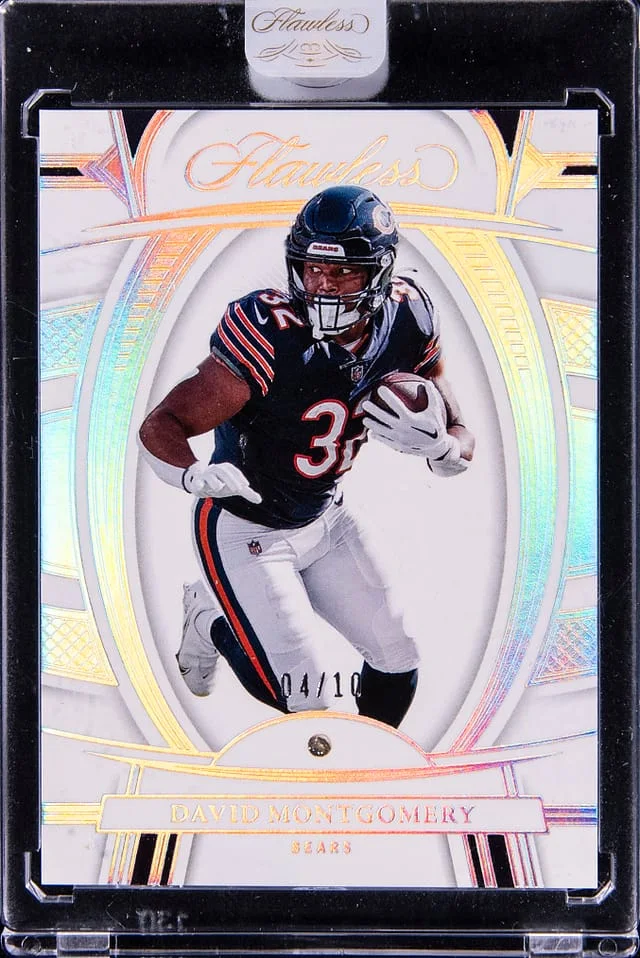 2022 Panini Flawless David Montgomery Diamond Relics #10 card image