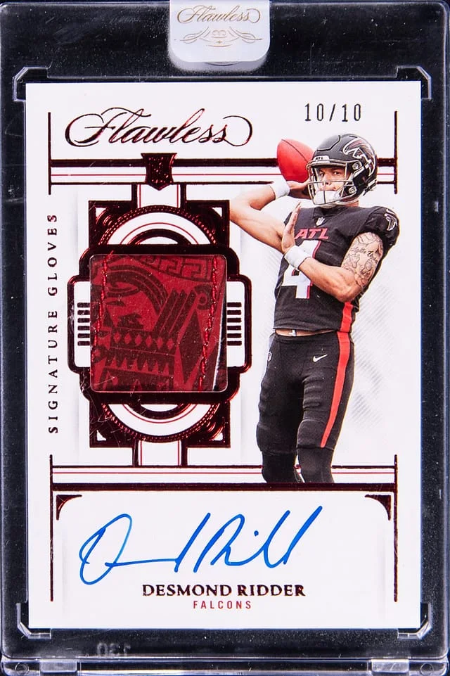 2022 Panini Flawless Desmond Ridder Signature Gloves #SG-DR card image