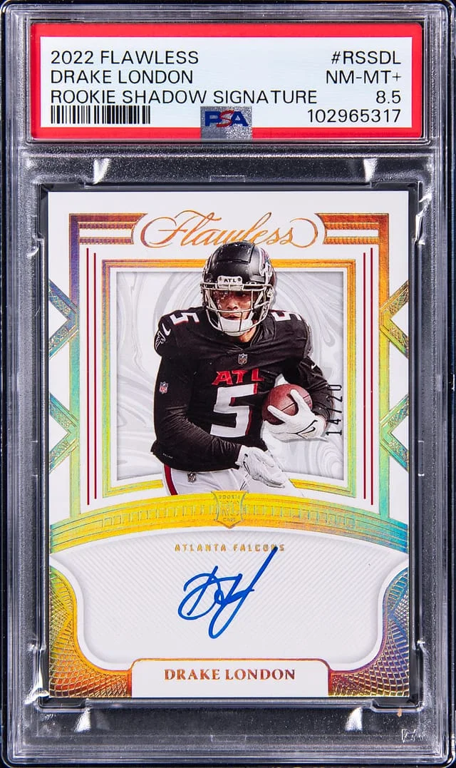2022 Panini Flawless Drake London Shadow Signatures #RSS-DL card image