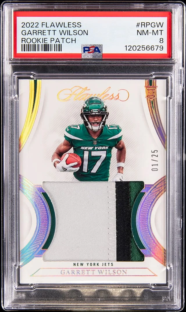 2022 Panini Flawless Garrett Wilson Patch #RP-GW card image