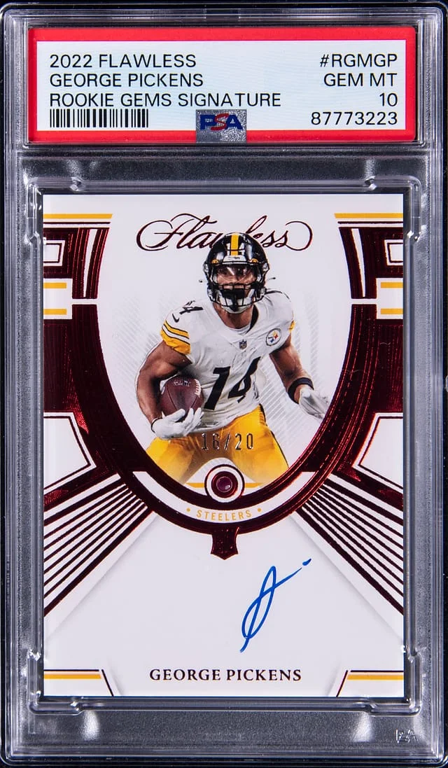 2022 Panini Flawless George Pickens Ruby Gem #RGM-GP card image