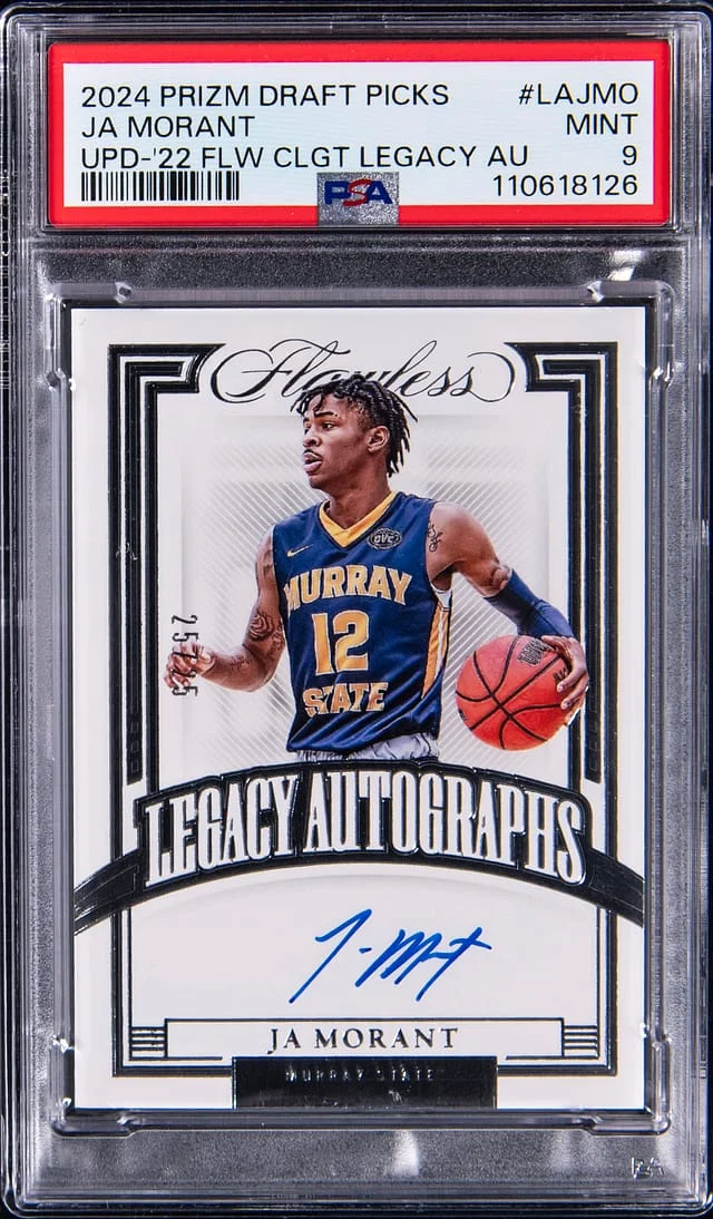2022 Panini Flawless Ja Morant Collegiate Legacy Autographs #LA-JMO card image