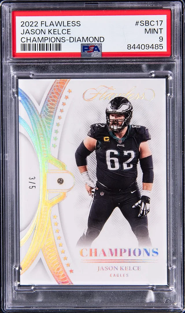 2022 Panini Flawless Jason Kelce Champions Diamond #SBC-17 card image