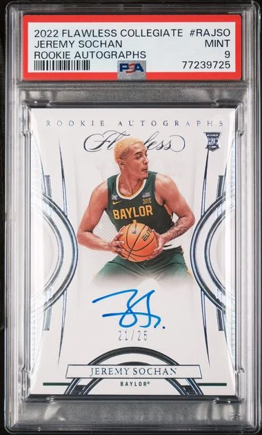 2022 Panini Flawless Jeremy Sochan Collegiate Autographs #RAJSO card image