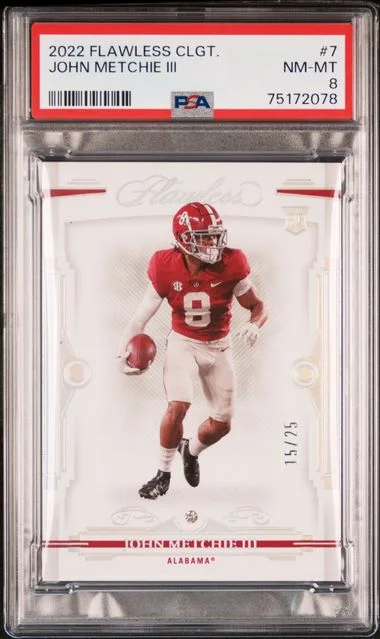 2022 Panini Flawless John Metchie III Collegiate #7 card image