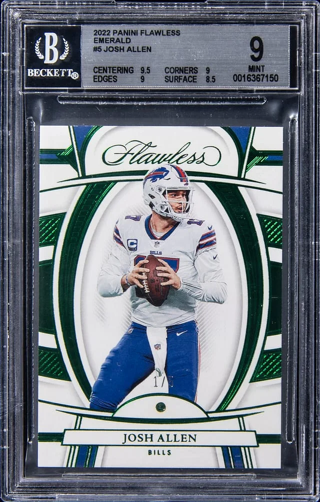 2022 Panini Flawless Josh Allen Emerald #5 card image