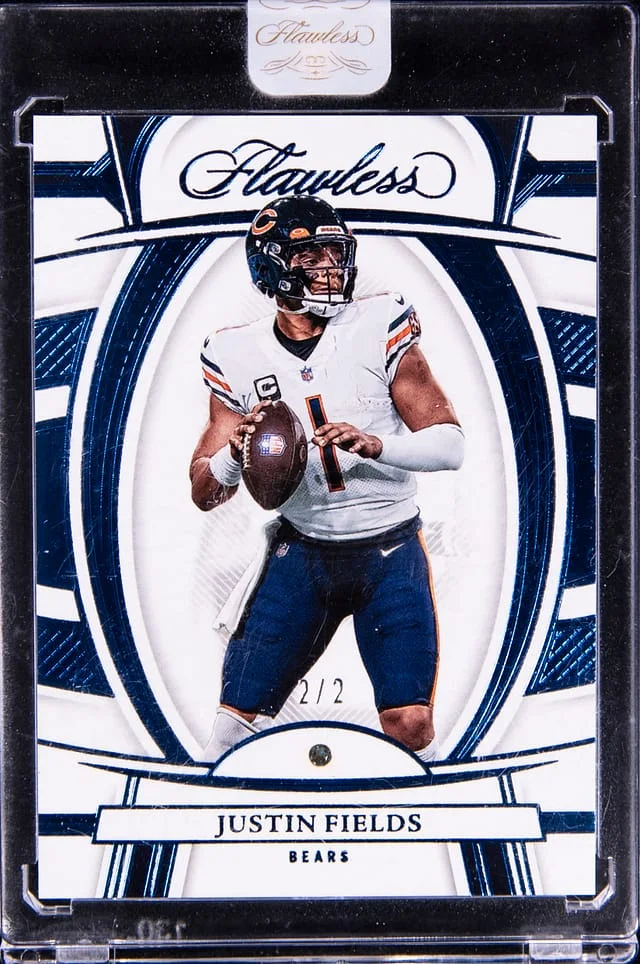 2022 Panini Flawless Justin Fields Sapphire #9 card image