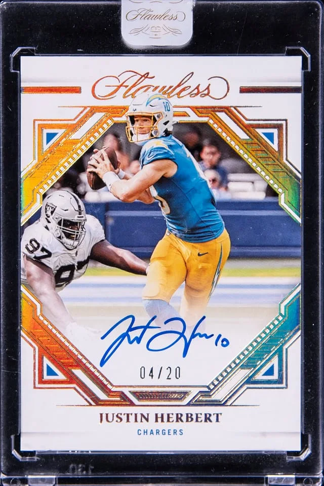 2022 Panini Flawless Justin Herbert Frame Signatures #FFS-JH card image