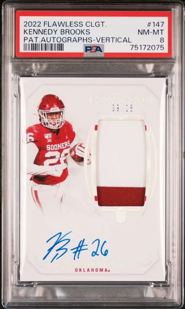 2022 Panini Flawless Kennedy Brooks Collegiate Patch Autographs-Vertical #147 card image