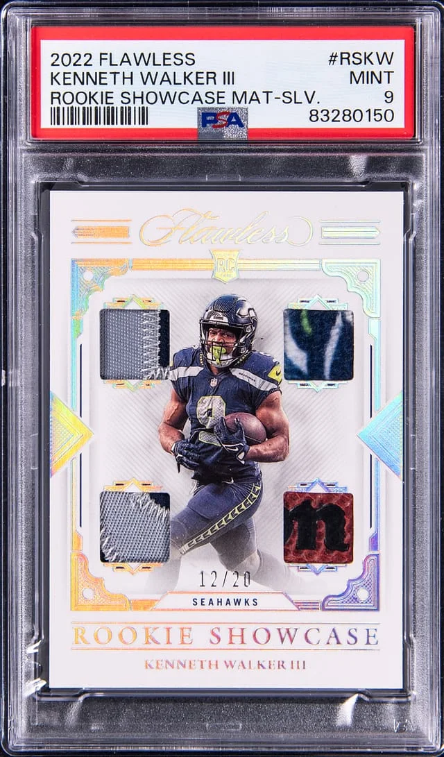 2022 Panini Flawless Kenneth Walker Iii (#45646) Showcase Materials Silver #RSKW card image