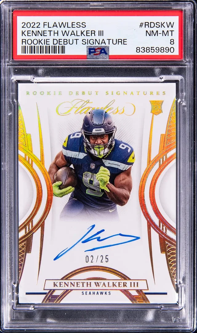 2022 Panini Flawless Kenneth Walker III Debut Signature #RDSKW card image