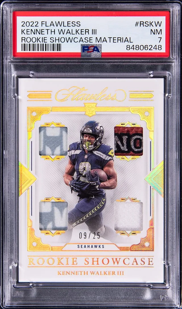 2022 Panini Flawless Kenneth Walker III Showcase Material #RSKW card image