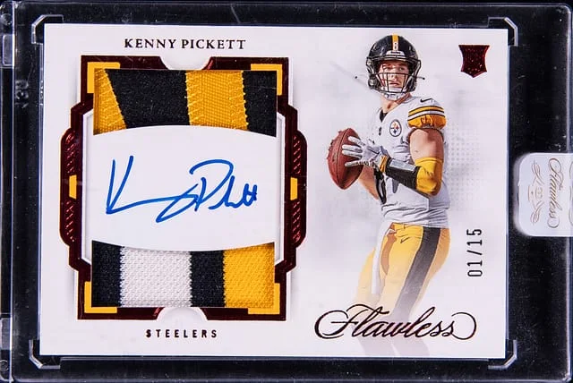 2022 Panini Flawless Kenny Pickett Dual Patch Autograph #RDP-KP card image