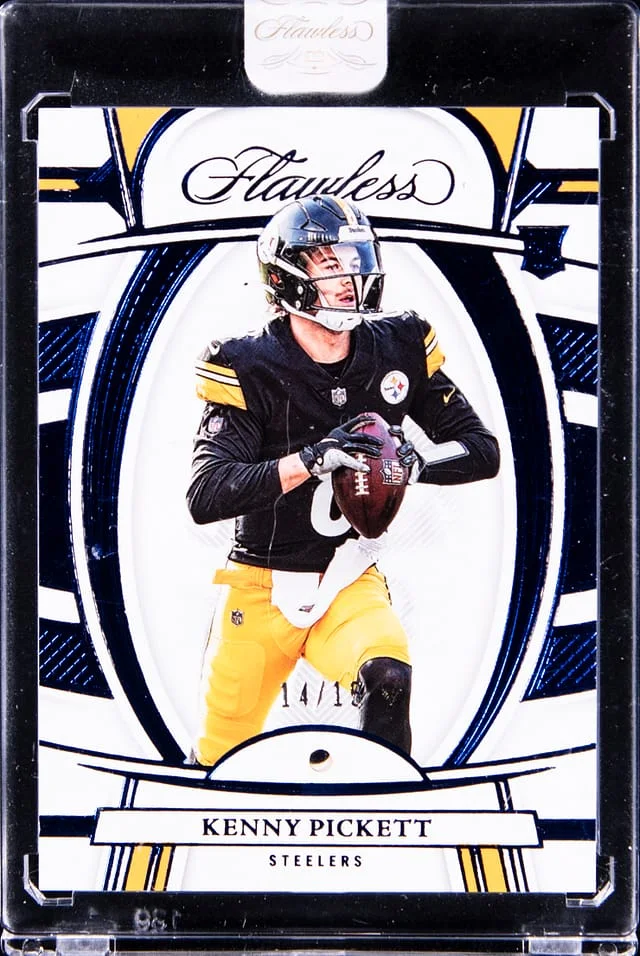 2022 Panini Flawless Kenny Pickett Relic - Panini Encased Diamond Sapphire #101 card image