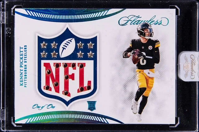 2022 Panini Flawless Kenny Pickett Relic - Panini Encased NFL Shield Gems #NSG-KP card image