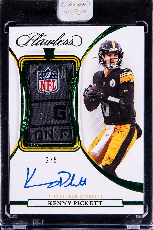 2022 Panini Flawless Kenny Pickett Patch Autograph (RPA) Emerald #RPA-KP card image