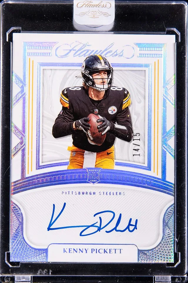 2022 Panini Flawless Kenny Pickett Shadow Signatures Silver #RSS-KP card image