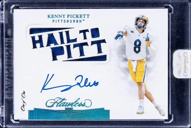2022 Panini Flawless Kenny Pickett Collegiate Flawless Team Slogan Signatures Platinum #SLO-KPI card image