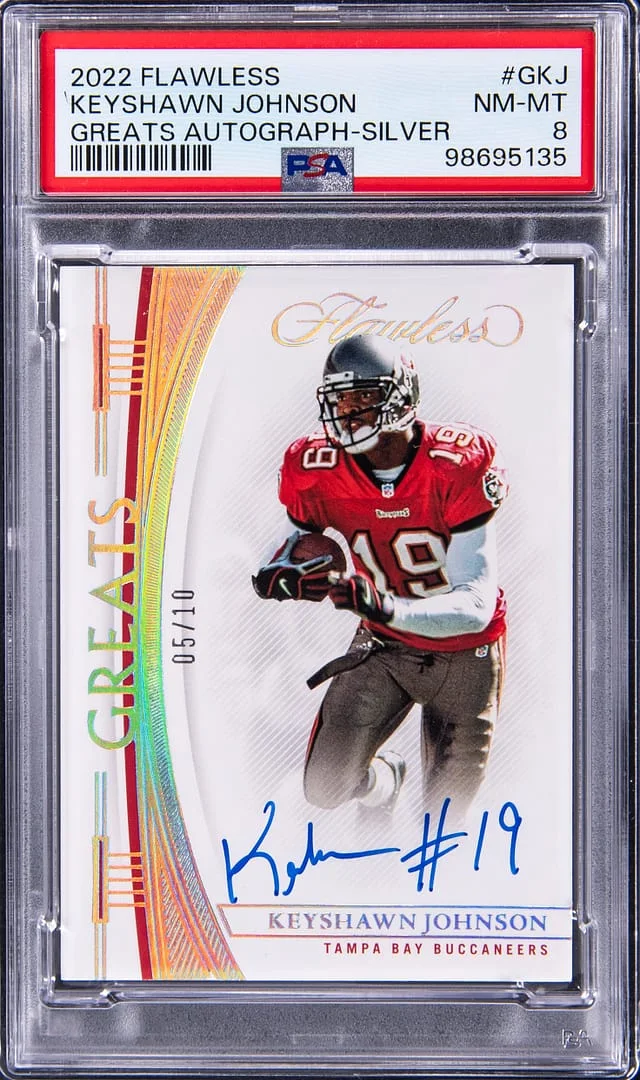 2022 Panini Flawless Keyshawn Johnson Greats Autograph Silver #G-KJ card image